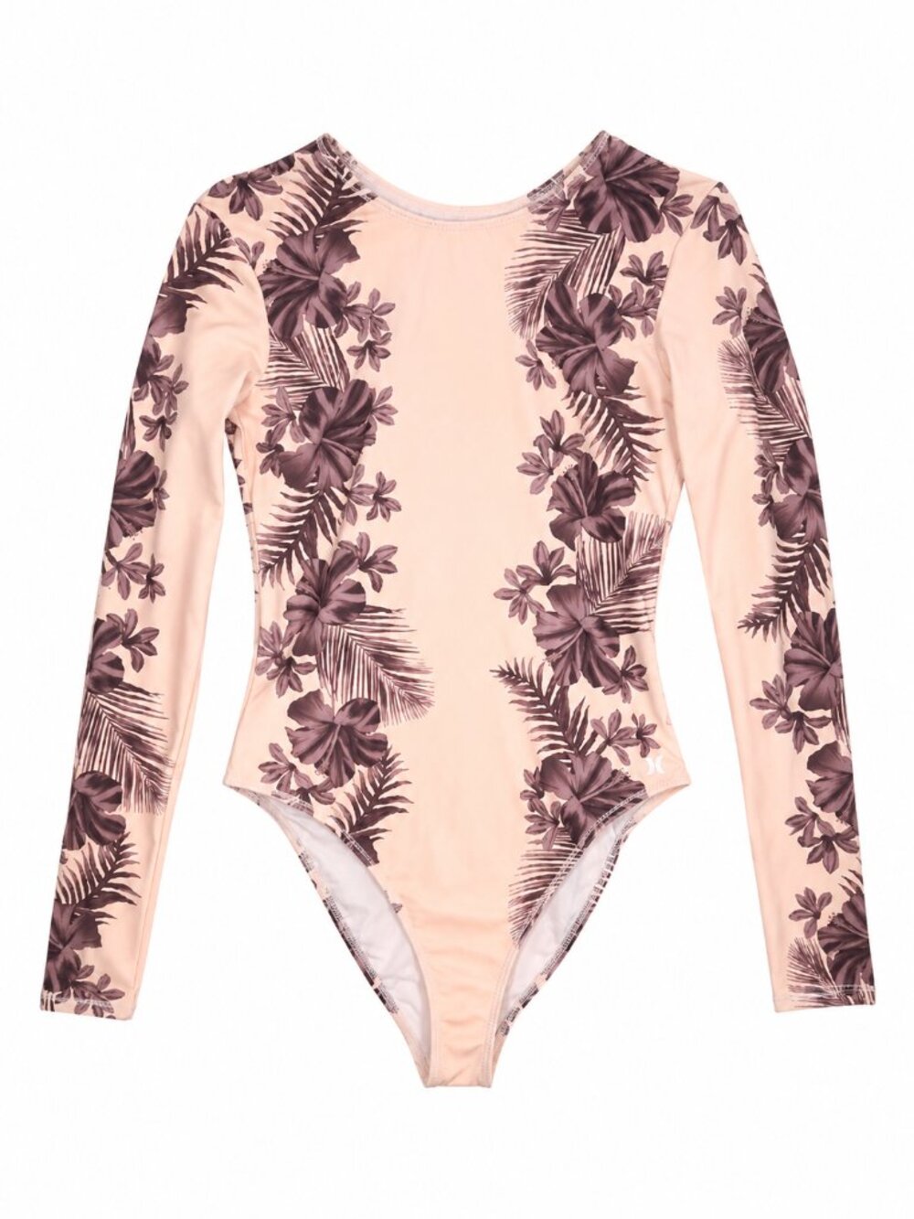 Hurley Tropical Peach Floral One‎ Piece Swimsuit Surfcore Coastal Beachy Large